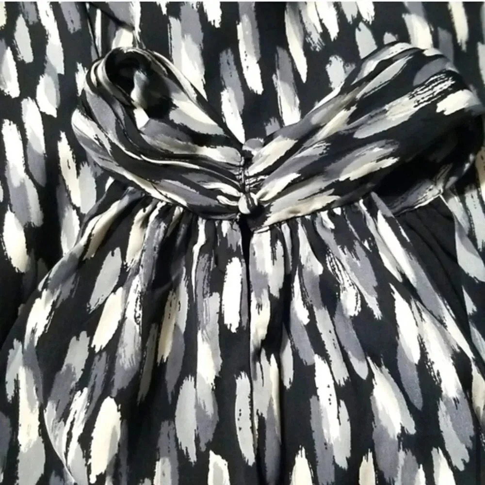 Twist-Neck Satin Banana Republic Dress - Picture 12 of 14
